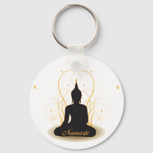 Elegant Namaste Buddha Keychain