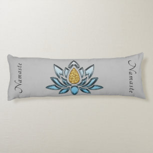Elegant Namaste Lotus Flower Zen Yoga Meditation Body Pillow