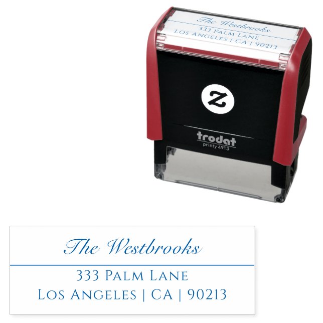 Elegant Name & Address Self-inking Stamp (In Situ)