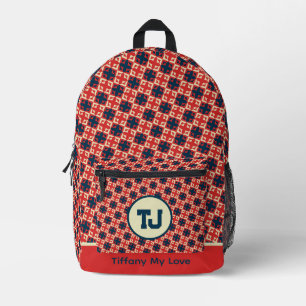 Elegant Name Back To School Patterned Backpack
