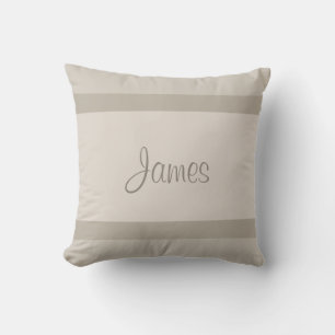 Elegant Name Hand Script Font Text Modern Plain Throw Pillow