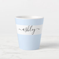 Elegant Name in Script Typography Powder Blue