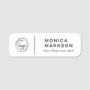 Elegant Name, Logo And Title Name Tag