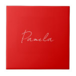 Elegant Name Minimalist Classical Warm Red Tile<br><div class="desc">This template can be customized to meet all professional occupations.</div>