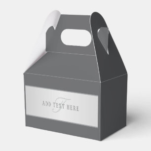 Elegant Name & Monogram Lettering (or other text) Favor Box