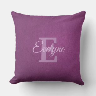 Elegant Name Monogram Template Initial E Script Throw Pillow