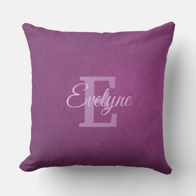 Elegant Name Monogram Template Initial E Script Throw Pillow (Front)