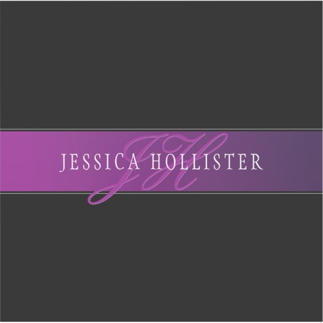 Elegant Name & Monogrammed Initial/s (Front)