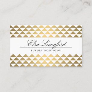 Elegant Name on Gold Prism Pattern Business Card