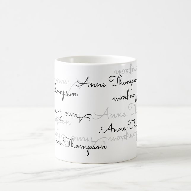 elegant name typography coffee mug (Center)