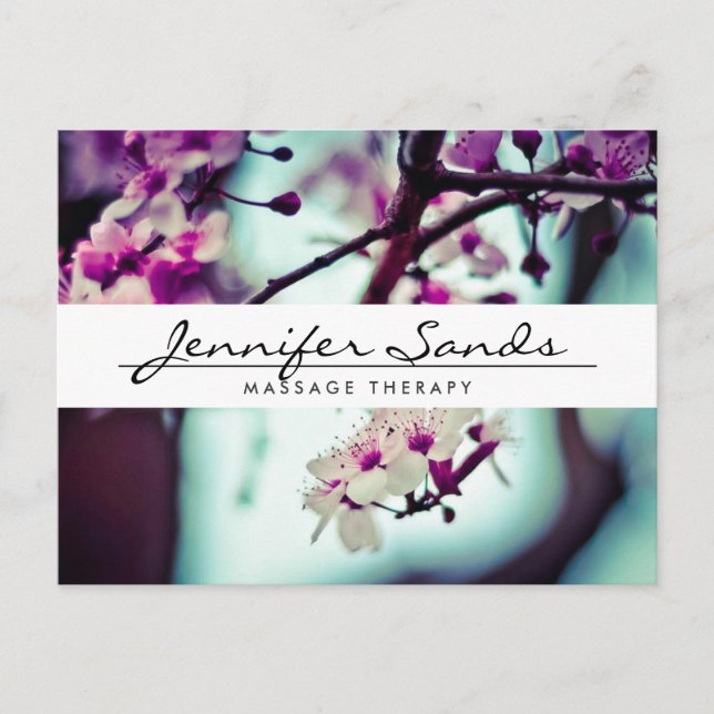 ELEGANT NAME with CHERRY BLOSSOMS Postcard (Front)