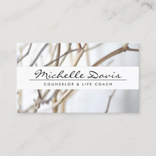 Elegant Name with Tree Branches Business Card