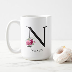 Elegant Nanny Modern Floral 15oz Coffee Mug