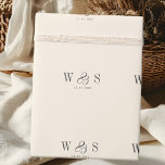 Elegant natural cream initial wedding couples wrapping paper<br><div class="desc">Elegant natural cream initial wedding couple</div>