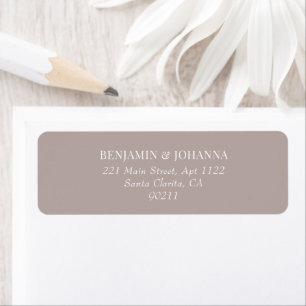 Elegant Natural Cream Wedding Return Address