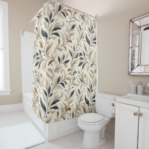 Elegant Natural Leaf Pattern Shower Décor