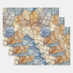 Elegant Natural Stone  Marble Pattern  Wrapping Paper Sheet