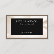 Elegant Natural Tones Floral Accent Business Card