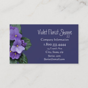 Elegant Nature Flower African Violet Plant Business Card
