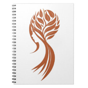 Elegant Nature-Inspired Feminine Art Design Notebook