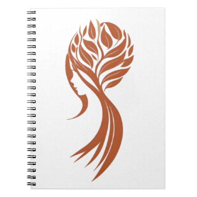 Elegant Nature-Inspired Feminine Art Design Notebook (Front)
