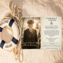 Elegant Nautical Anchor Memorial  Template