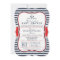 Elegant Nautical Baby Shower Invite; Navy and Red