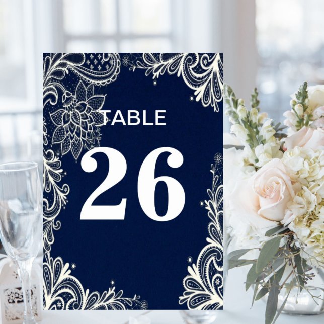 elegant nautical beach white lace navy blue table number (elegant nautical beach white lace navy blue table number)