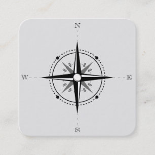 Elegant Nautical Compass Business Card