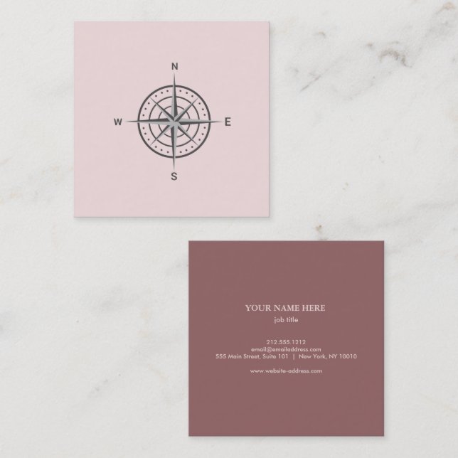 Elegant Nautical Compass  Business Card (Front/Back)