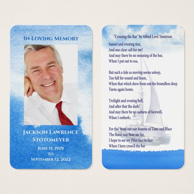  Elegant Nautical Funeral Celebration of Life (Front & Back)