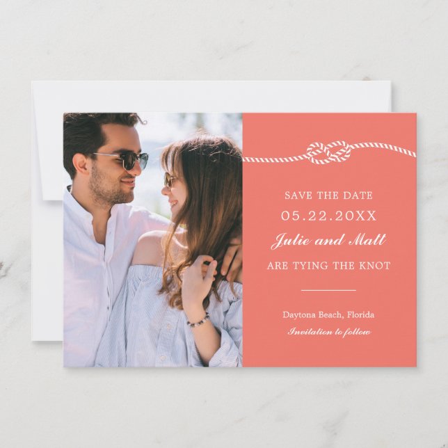 Elegant Nautical Knot Save the Date (Front)