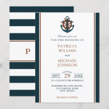 Elegant Nautical Navy Anchor Wedding