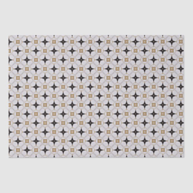 Elegant Nautical Navy and White  Tissue Paper (Front)