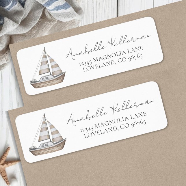 Elegant Nautical Return Address (Elegant Nautical Return Address Label )