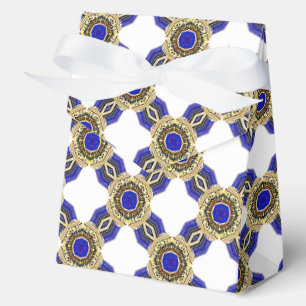 Elegant Nautical Royal Blue and White Favor Box