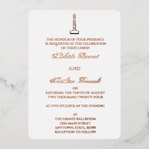 Elegant Nautical Wedding Lighthouse - Navy Blue,