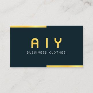 Elegant Navy and Gold Customizable Business Card