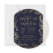 Elegant Navy Blue and Gold Floral Sweet 16 Invite