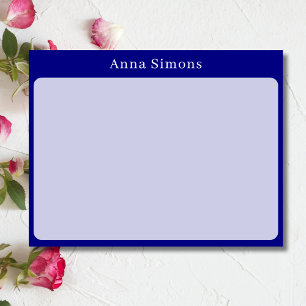 Elegant Navy Blue Business Stationery Note Card