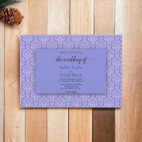 Elegant Navy Blue Damask Classy Decorative Wedding