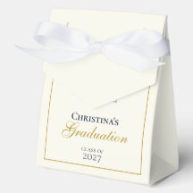 Elegant Navy Blue & Gold Graduation
