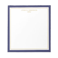 Elegant Navy Blue Gold Personalized
