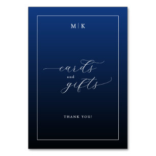 Elegant Navy Blue Gratitude Card