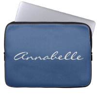 Elegant Navy Blue Handwritten Script Name Custom