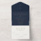Elegant Navy Blue Ivory Gold Wedding