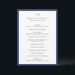 Elegant Navy Blue Monogram Modern Wedding Program<br><div class="desc">Modern wedding programs featuring a clean design with serif and script fonts.</div>