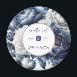 Elegant Navy Blue Peonies & White Roses Wedding Magnet<br><div class="desc">Capture timeless romance with this captivating watercolor illustration featuring lush navy blue peonies and delicate white roses in full bloom. A spacious, elongated white circle sits gracefully at the centre—ideal for wedding invitations, or heartfelt messages. The surrounding floral arrangement adds an air of refined elegance, making it perfect for wedding...</div>