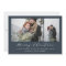Elegant navy blue photo collage christmas
