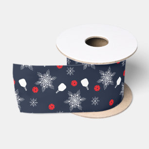 Elegant navy blue 💙 pickleball Christmas Satin Ribbon